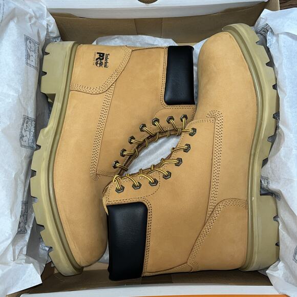 Timberland PRO Sawhorse 6" Wheat Boots Men’s Size 11 Composite Safety Toe - Picture 1 of 8